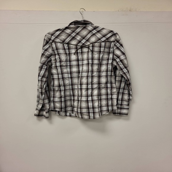 Guess Los Angeles Mens Shirt M Plaid Button Up Long Sleeve Western Style Top - Picture 3 of 16